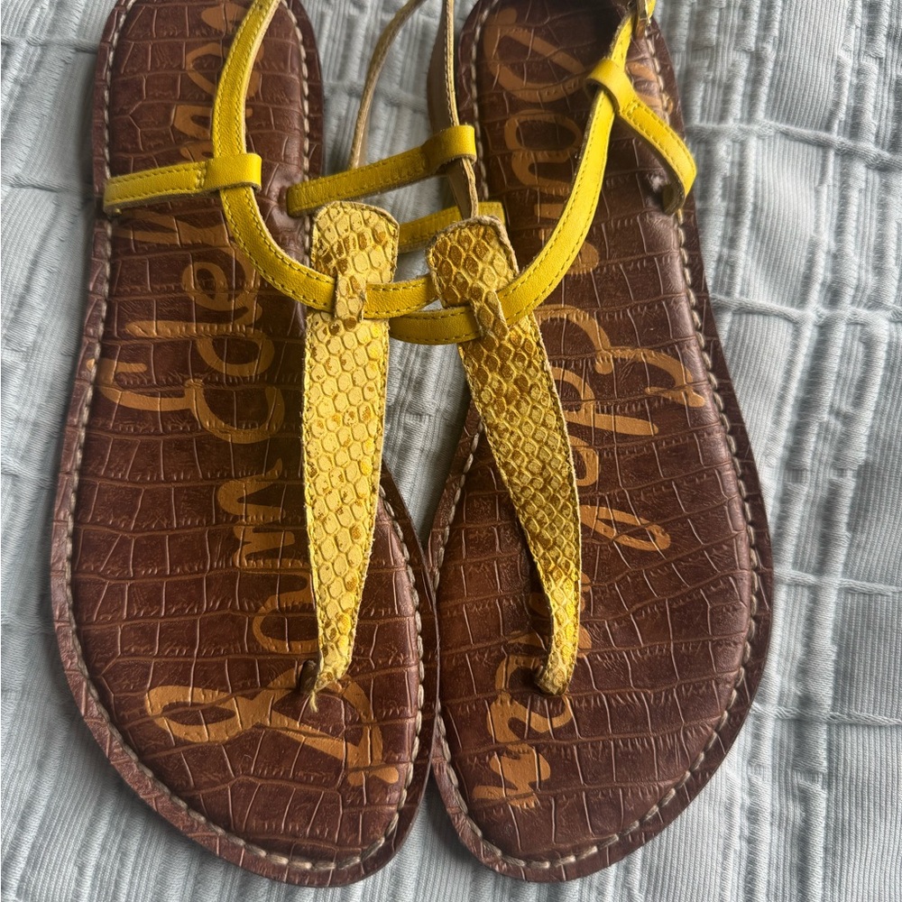 Sam Edelman Yellow Braided Sandals